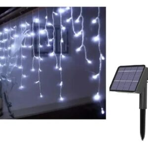 CASCADA LED SOLAR 4M BLANCA 120 LEDS (2227)