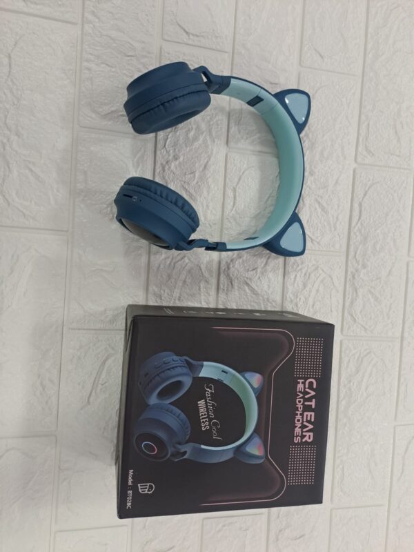 AUDIFONOS CON OREJA DE GATO AZUL - Imagen 3