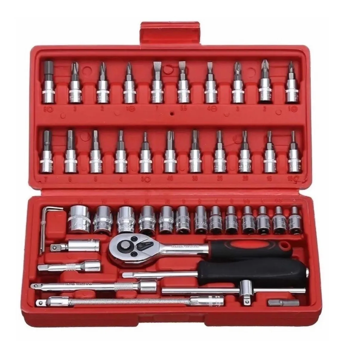 JUEGO DE DADOS DE 46 PIEZAS