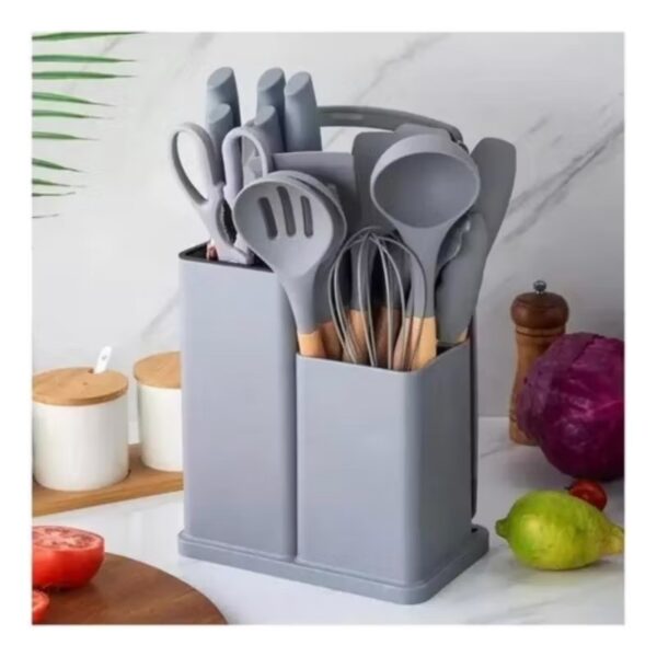 SET DE UTENSILIOS DE COCINA GRIS  $13.500