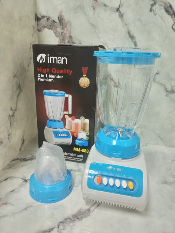 LICUADORA DE VASO DE PLASTICO CON PICATODO  AZUL - Imagen 3