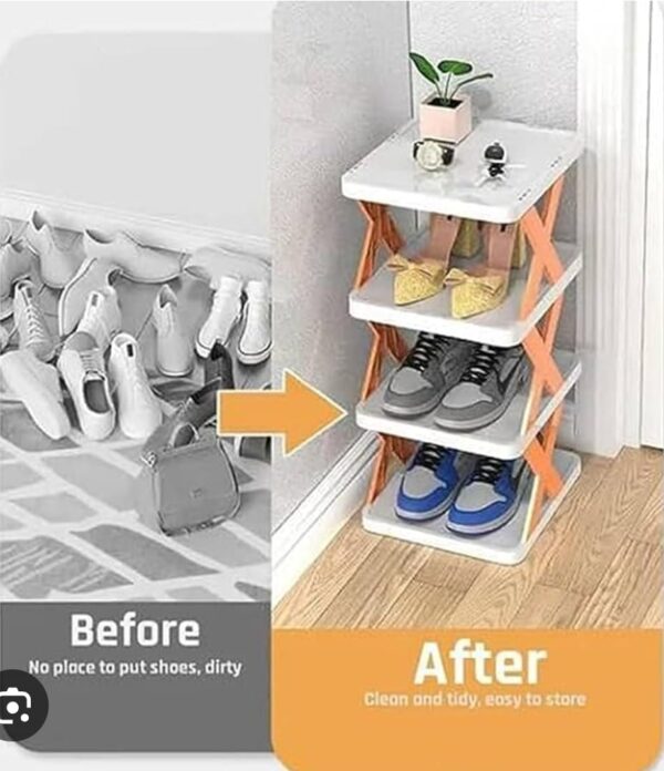 ZAPATERA  PLEGABLE  4 Niveles NARANJA
