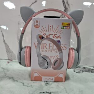 AUDIFONOS CON OREJA DE GATO GRIS