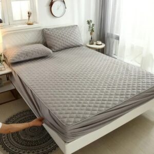 CUBRE COLCHON IMPERMEABLE PREMIUM KING GRIS