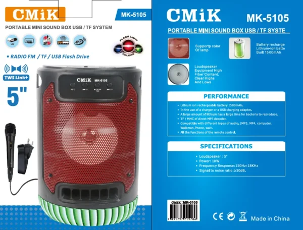 PARLANTE CON MICROFONO CMIK 5105