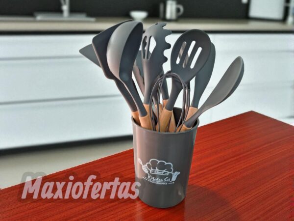 SET DE UTENCILIOS 11 PIEZAS GRIS OSCURO