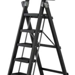 ESCALERA PLEGABLE ANTIDESLIZANTE 5 ESCALONES NEGRO