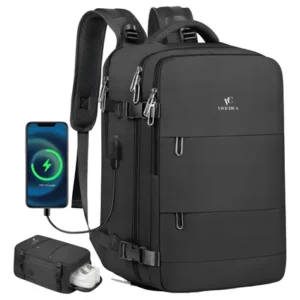 MOCHILA PARA VIAJES MULTIFUNCIONAL NEGRA