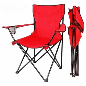 SILLA  PLEGABLE  Playa Camping /Porta Vaso ROJA
