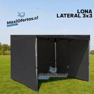 LONA LATERAL 3X3 COLOR NEGRA
