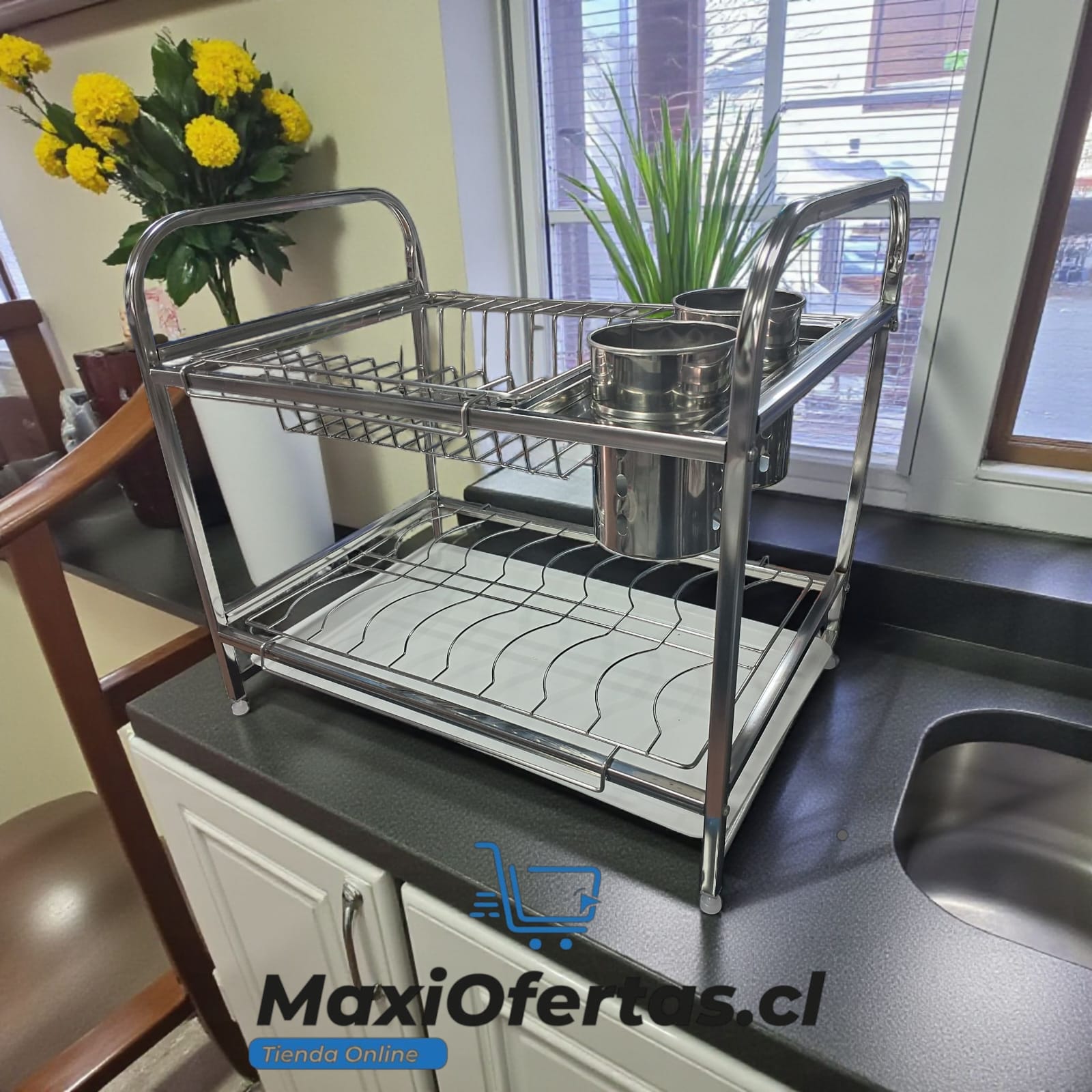 ESCURRIDOR DE ACERO INOXIDABLE VIDA Y AMOR