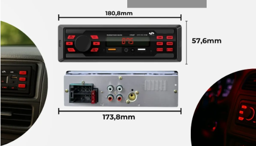 Radio Mp3 Sonido Automotriz Bluetooth 2 Entradas USB - Imagen 2