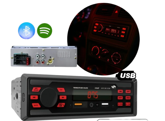 Radio Mp3 Sonido Automotriz Bluetooth 2 Entradas USB
