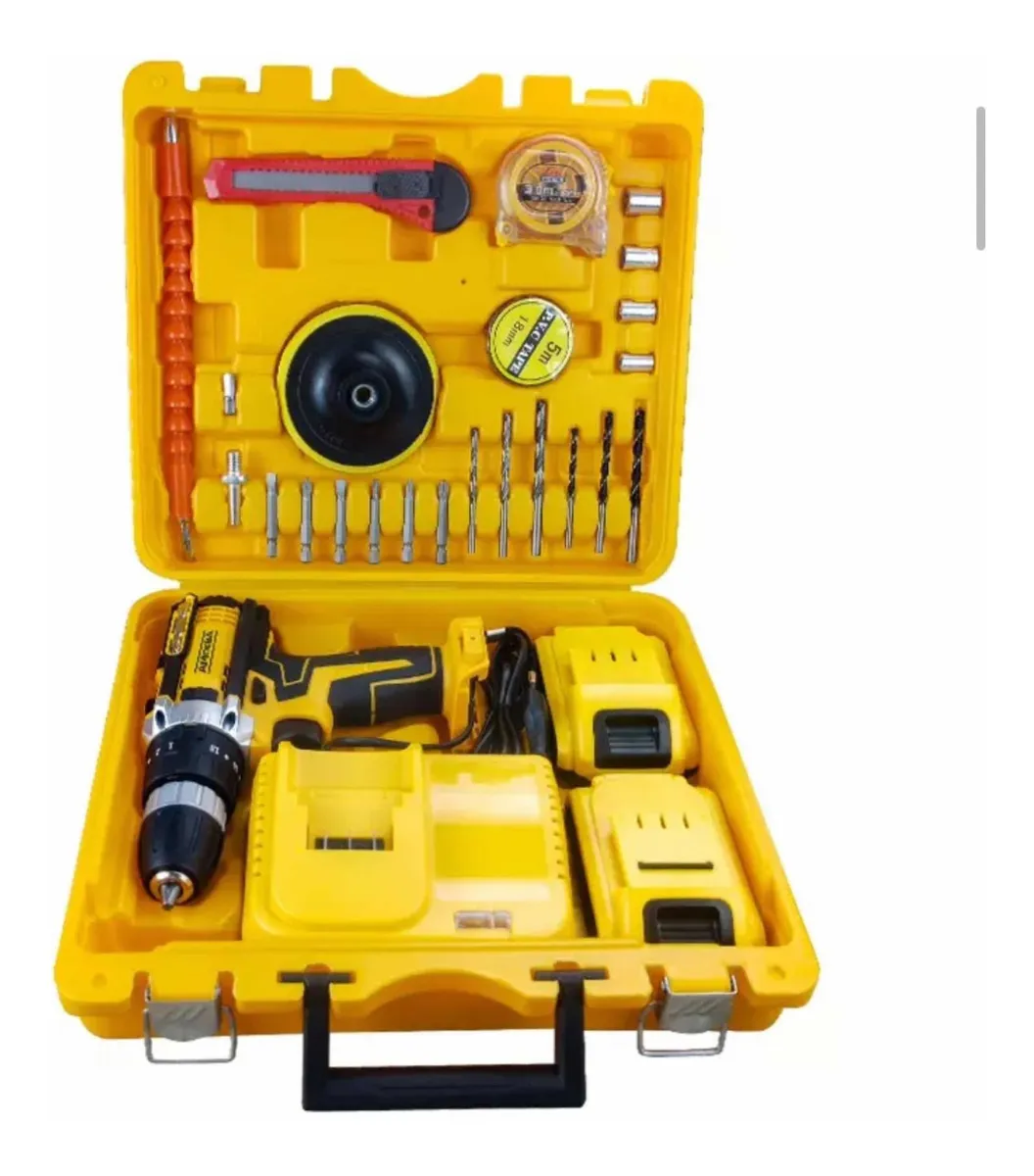 TALADRO MAS ACCESORIOS TASBEL AMARILLO