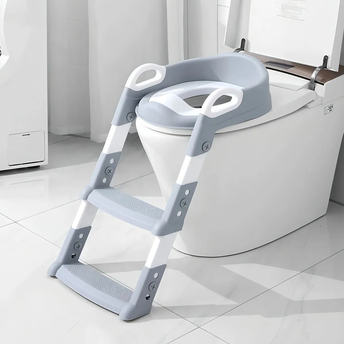 ASIENTO ENTRENADOR DE BAÑO Para Niños Color GRIS