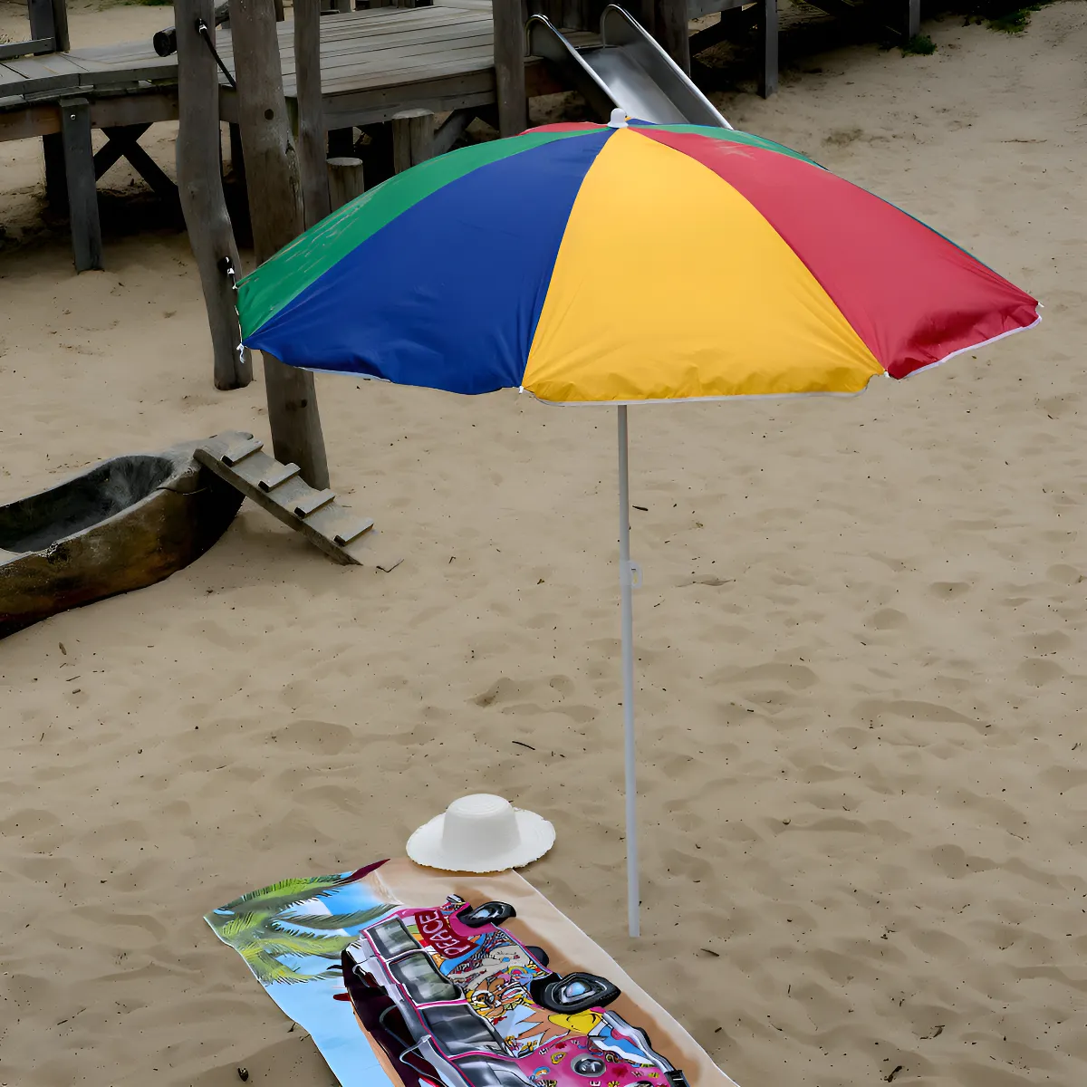 SOMBRILLA PARASOL MULTICOLOR 1.80M - Imagen 3