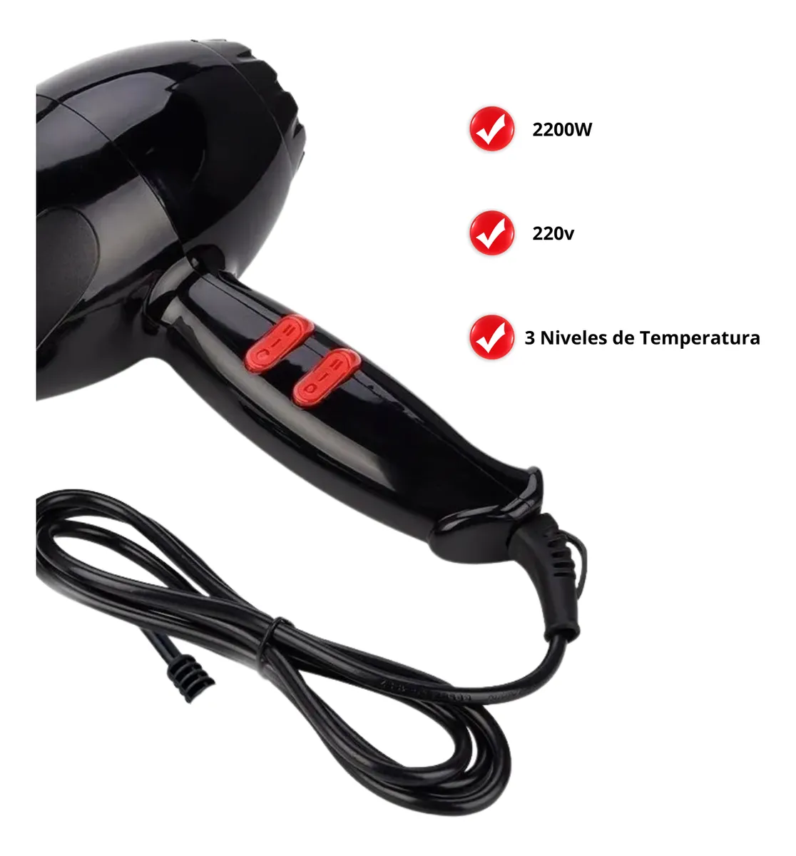 SECADOR DE CABELLO 2200W - Imagen 2