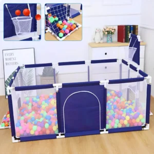 Corral Seguridad Bebes Con Aro De Basket AZUL