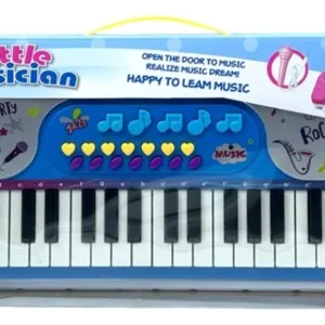 Piano Musical Para Niños Con Microfono Para Karaoke AZUL