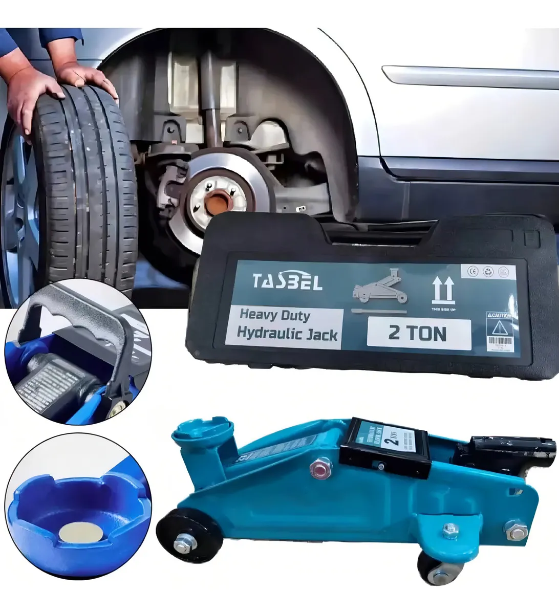 Gata Hidráulica Tasbel Tipo Caimán 2 Toneladas - Imagen 2