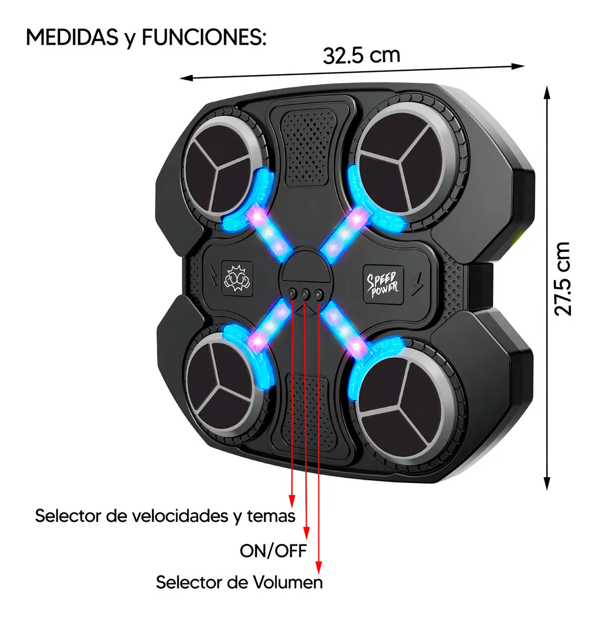 MAQUINA DE BOXEO PARA NIÑOS BLUETOOTH - Imagen 2
