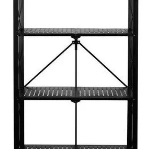 Estante Metalico Plegable Multiuso 4 Niveles Con Ruedas