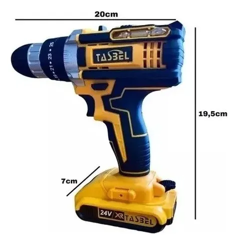 TALADRO MAS ACCESORIOS TASBEL AMARILLO - Imagen 3