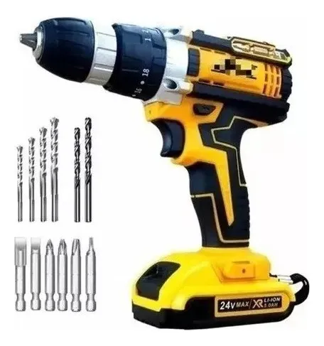 TALADRO MAS ACCESORIOS TASBEL AMARILLO - Imagen 2