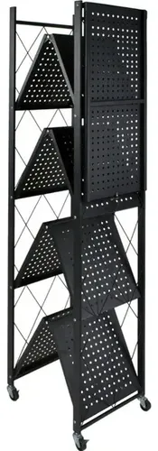 Estante Metalico Plegable Multiuso 5 Niveles Con Ruedas - Imagen 2