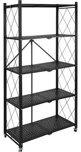 Estante Metalico Plegable Multiuso 5 Niveles Con Ruedas
