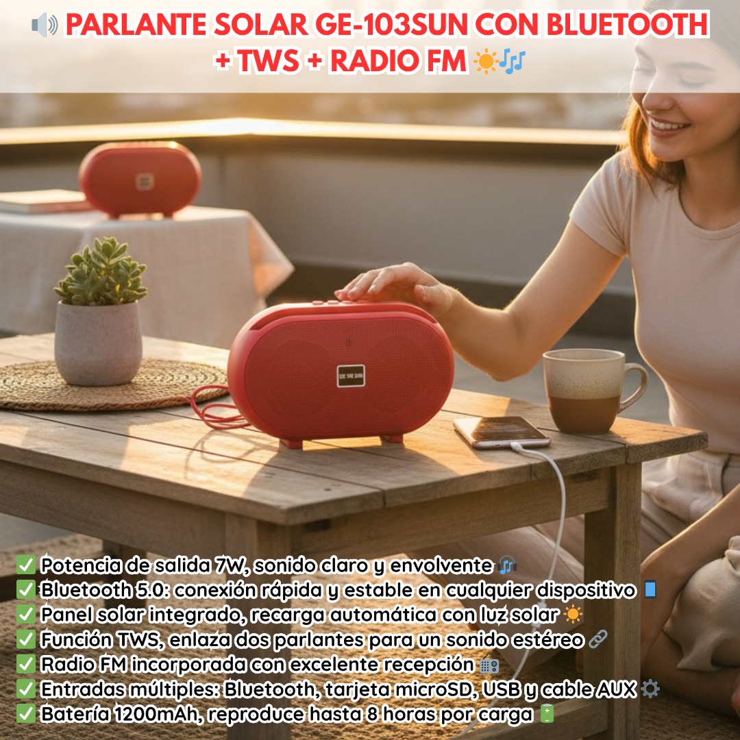 PARALANTE Y PORTA CELULAR GE 103 SOLAR