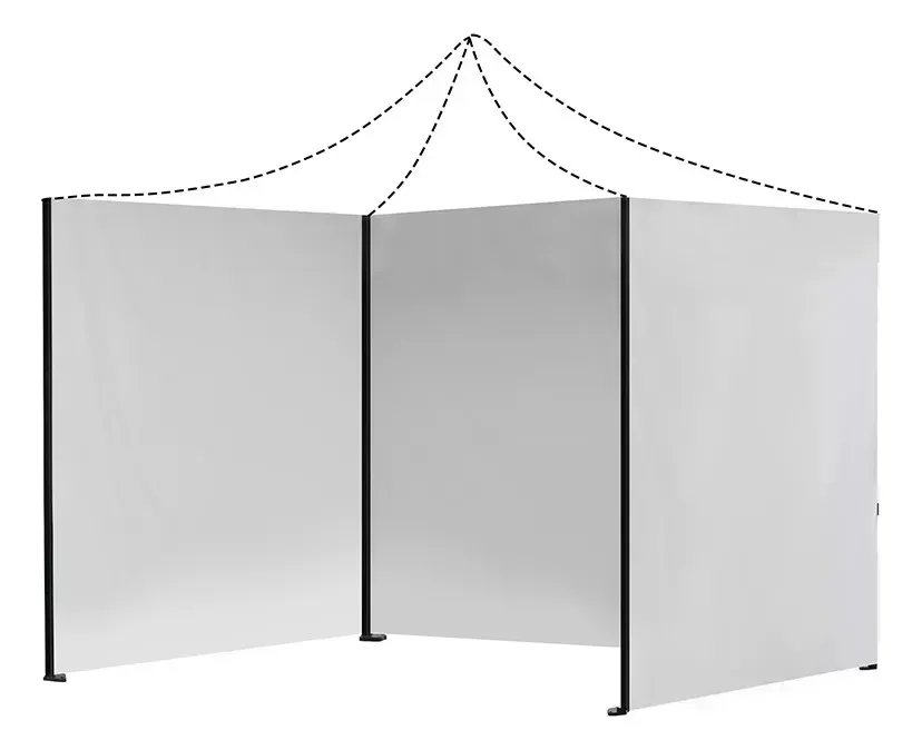 LATERAL PARA TOLDO 3X3 BLANCO