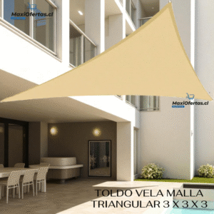 CARPA LONA / VELA MALLA TRIANGULAR 3.5M X 3.5M X 3.5M