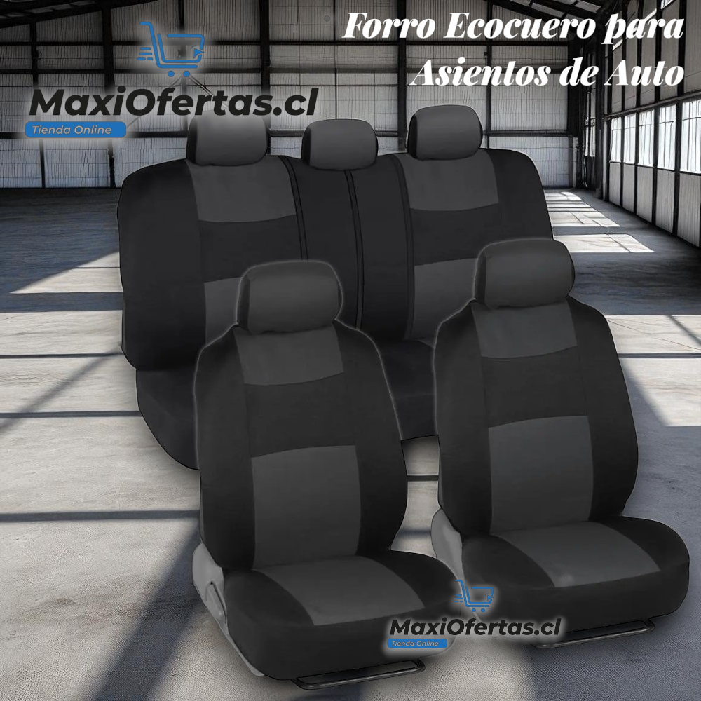 FORRO EN ECOCUERO PARA AUTO GRIS (SOLO ASIENTOS)