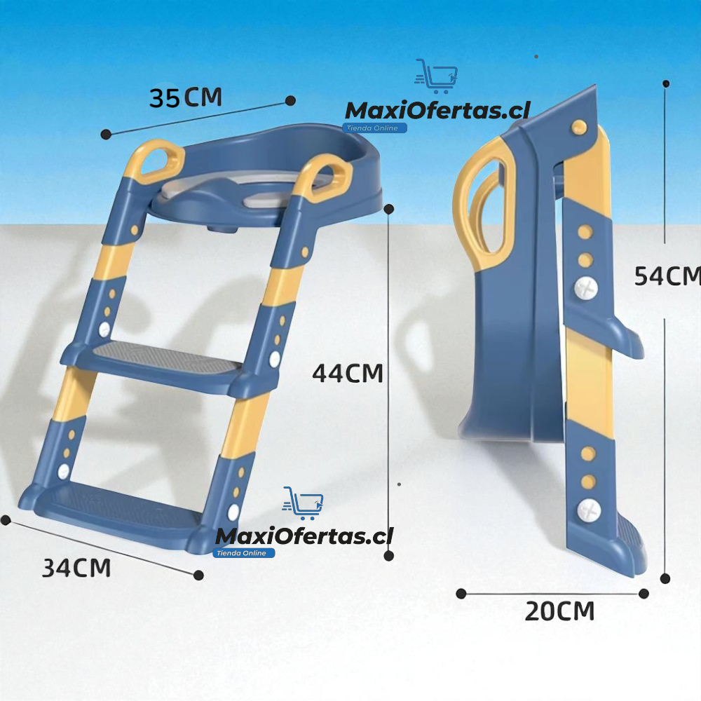 ASIENTO ENTRENADOR DE BAÑO Para Niños Color GRIS - Imagen 2