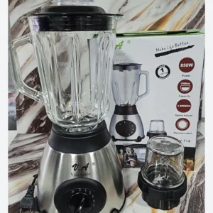 LICUADORA VASO DE VIDRIO ACERO INOXIDABLE