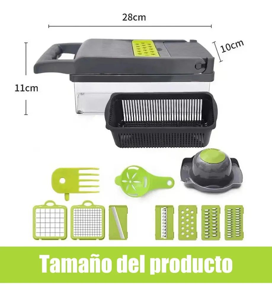 Rallador Cortador Rebanador Picador De Verduras Fruta - Imagen 3