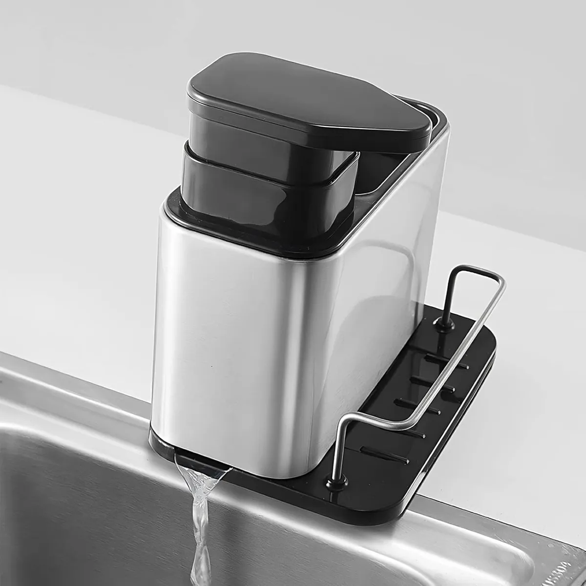 Dispensador Jabón Cocina Multifuncional 3 En 1 - Imagen 2