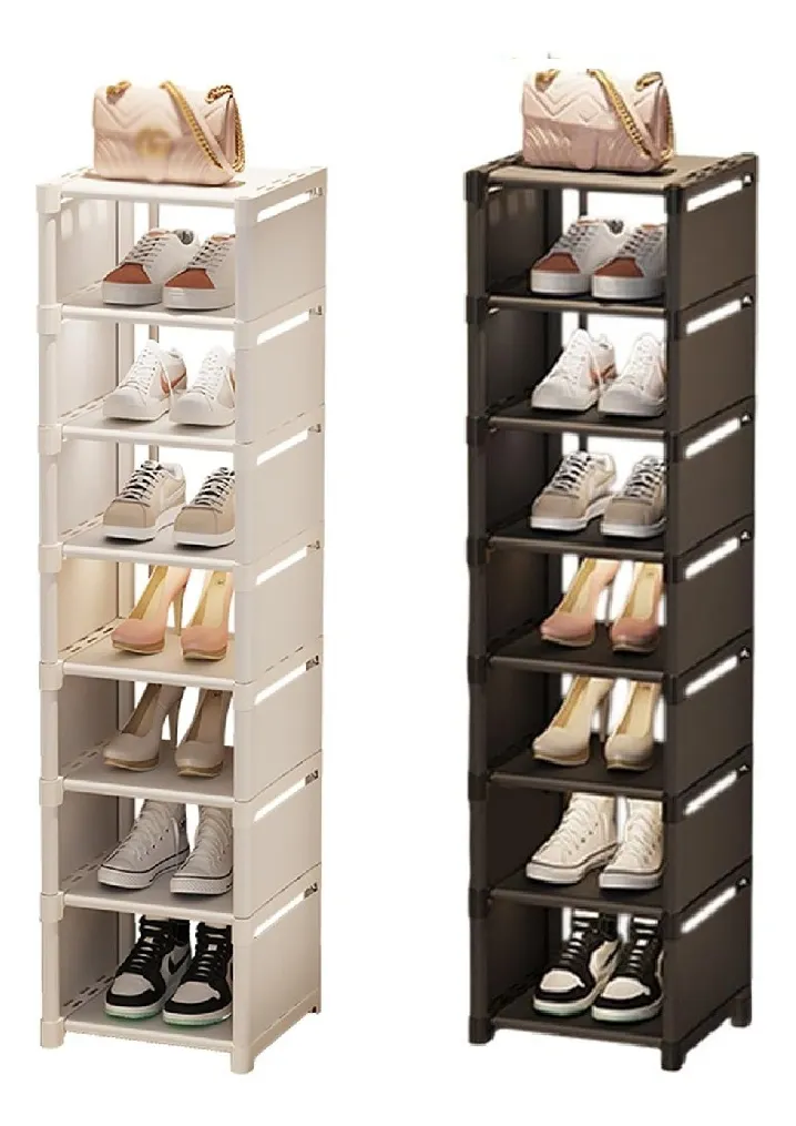 ZAPATERA TRANSPARENTE 7 PARES BLANCA