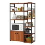 Estante organizador multifuncional metal y madera