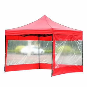 LONA LATERAL TRANSPARENTE 3 X 3 ROJO
