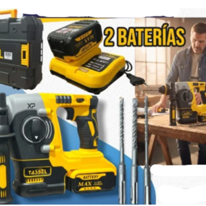 ROTOMARTILLO INALAMBRICO TASBEL XR + 3 BROCAS $49,000