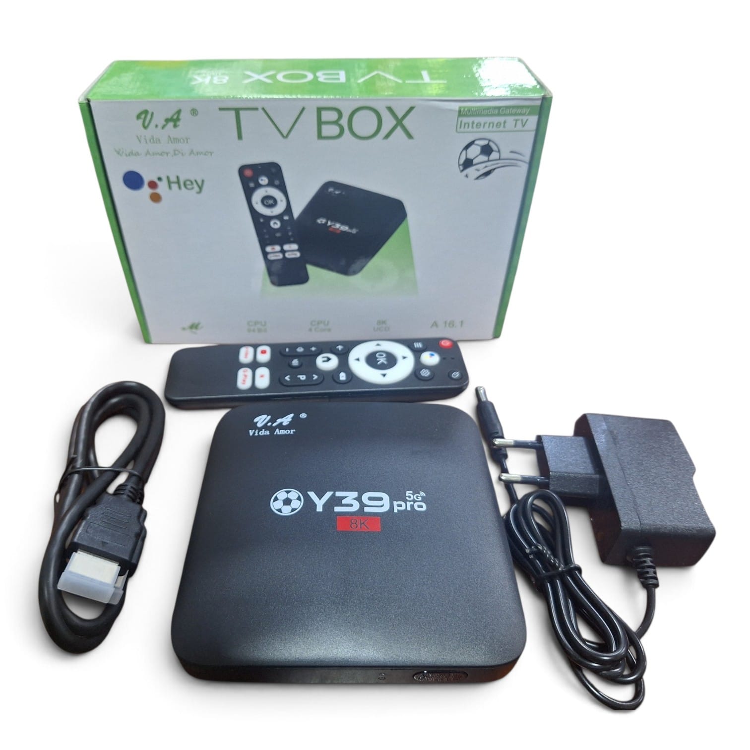 TV BOX 8K VIDA Y AMOR CON COMANDO DE VOZ INCLUIDO