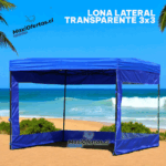 LONA LATERAL 3X3 TRANSPARENTE AZUL