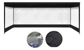 LONA LATERAL 3X3 TRANSPARENTE NEGRA