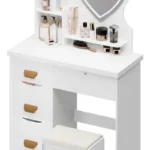 Tocador De Maquillaje espejo corazon Y Asiento